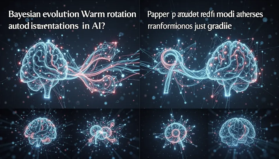 How does Bayesian evolution warm rotation AI paper differ from reverse-mode autodiff alternatives in AI?