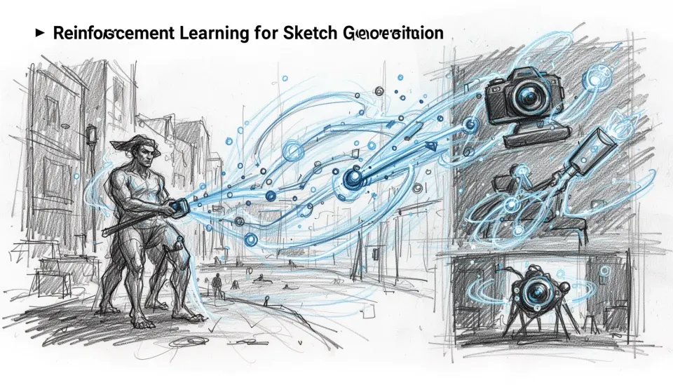 What reinforcement learning for sketch generation adds, and where it still breaks