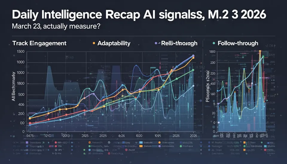 What does the daily intelligence recap AI signals March 23 2026 actually measure?