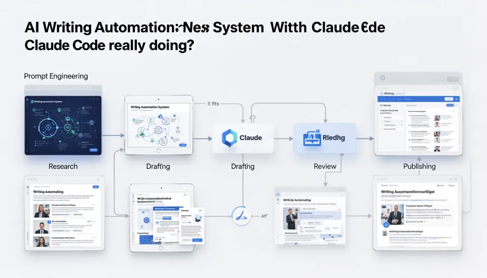 What is an AI writing automation system with Claude Code really doing?