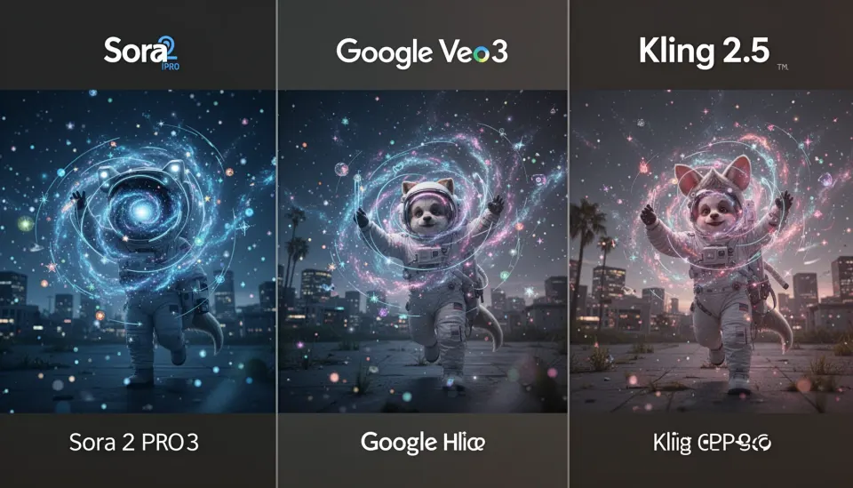 Sora 2 vs Google Veo 3 vs Kling 2.5: what happened in fixed-prompt testing?