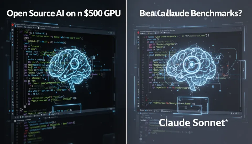 How can open source AI on $500 GPU beat Claude Sonnet on coding benchmarks?