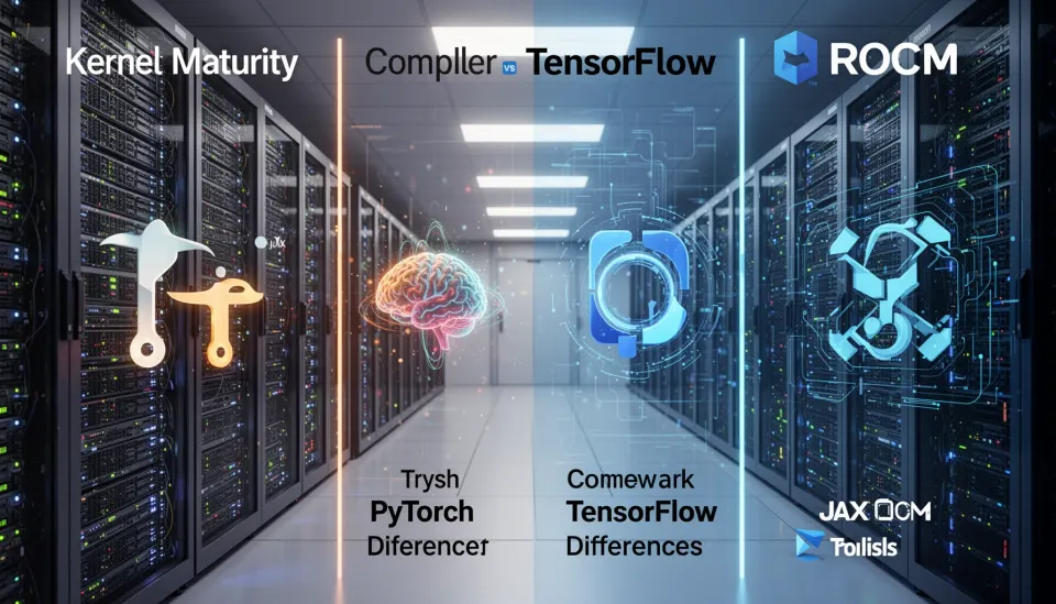 Why kernel maturity and compiler stack differences matter in PyTorch vs TensorFlow vs JAX ROCm