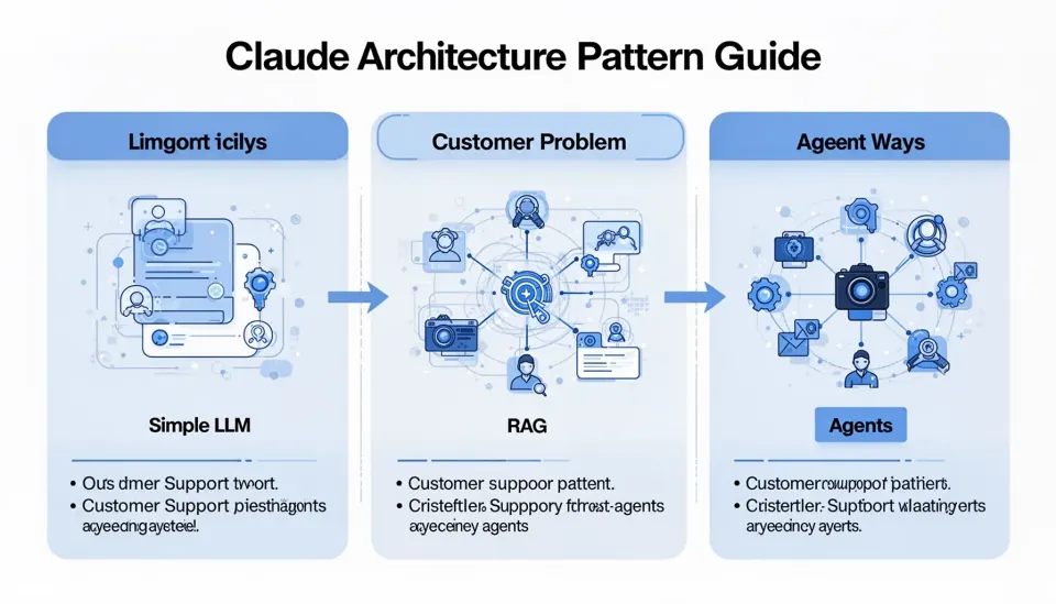 Claude architecture pattern guide using one business problem solved three ways