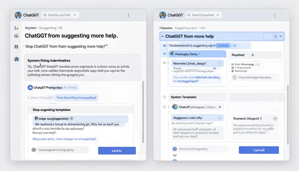 What settings and prompt templates stop ChatGPT from suggesting more help?