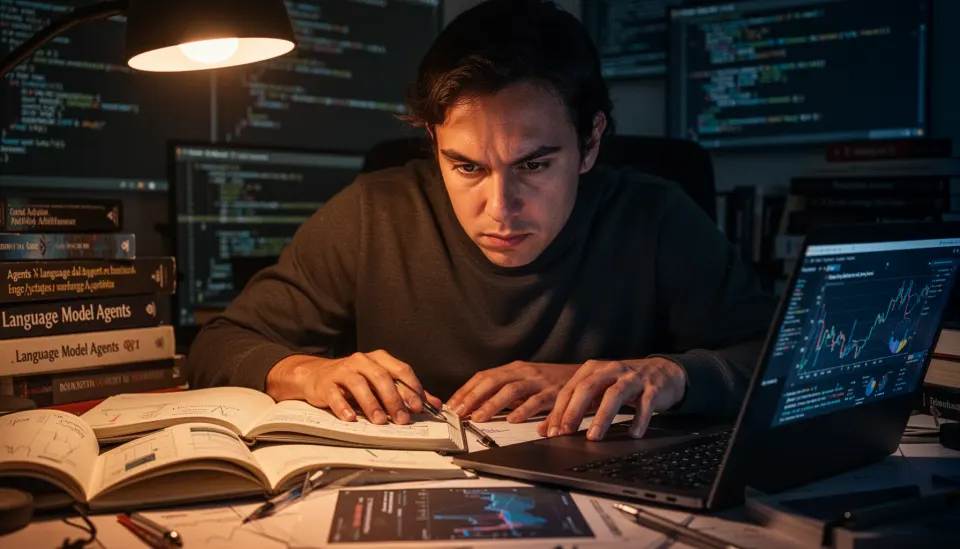 Exploration and exploitation errors in language model agents